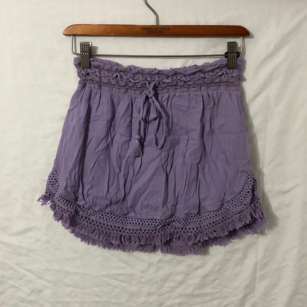 Aerie Lavender Tie Waist Skirt